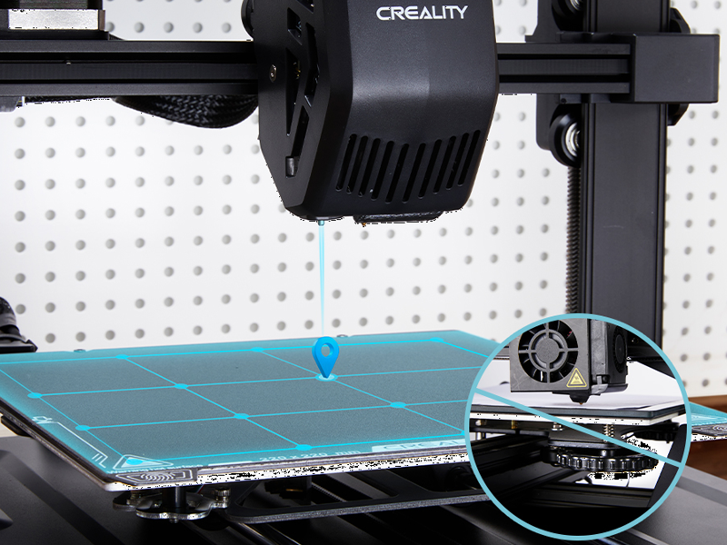 A característica de nivelamento automático na impressora 3D Ender 3 V3 SE